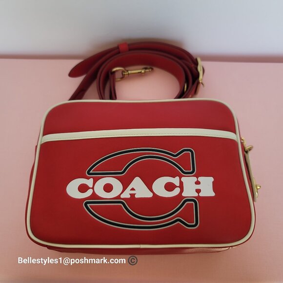 COACH Unisex 1941 Camera Glovetanned Leather with COACH Stamp Crossbody Bag⭐ - Picture 2 of 16